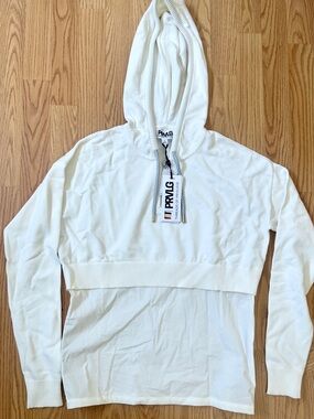 PRVLG Ivory Cropped Hoodie
